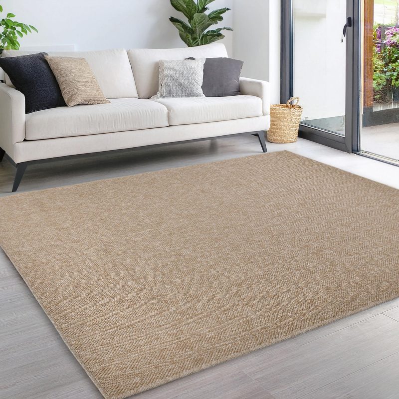 Avanos Modern Sisal Jüt Toz Vermez Yıkanabilir Balkon Bahçe Mutfak Dokuma Halı Kilim 08784G