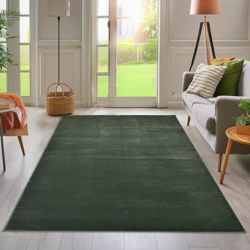 Latte Yumuşak Peluş Yeşil Çocuk Odası Oturma Odası Salon Mutfak Halısı K121A