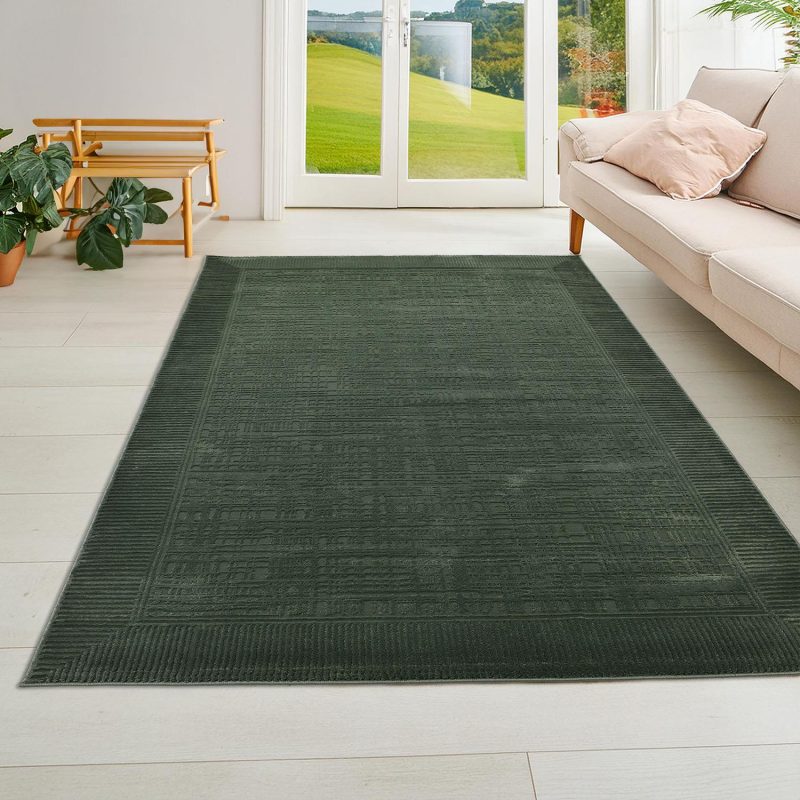 Latte Yumuşak Peluş Yeşil Çocuk Odası Oturma Odası Salon Mutfak Halısı K123A