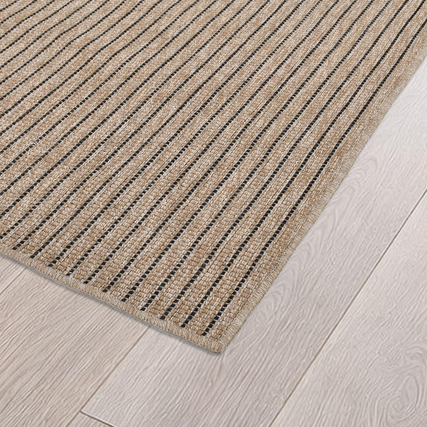 Avanos Modern Kahve Hasır Dokuma Jüt Sisal Kilim Yıkanabilir Balkon Bahçe Mutfak Halı 8042A